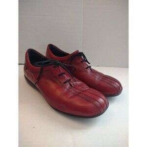 Mephisto Cool Air Dark Red Leather Lace Up Women's Shoes Size 8